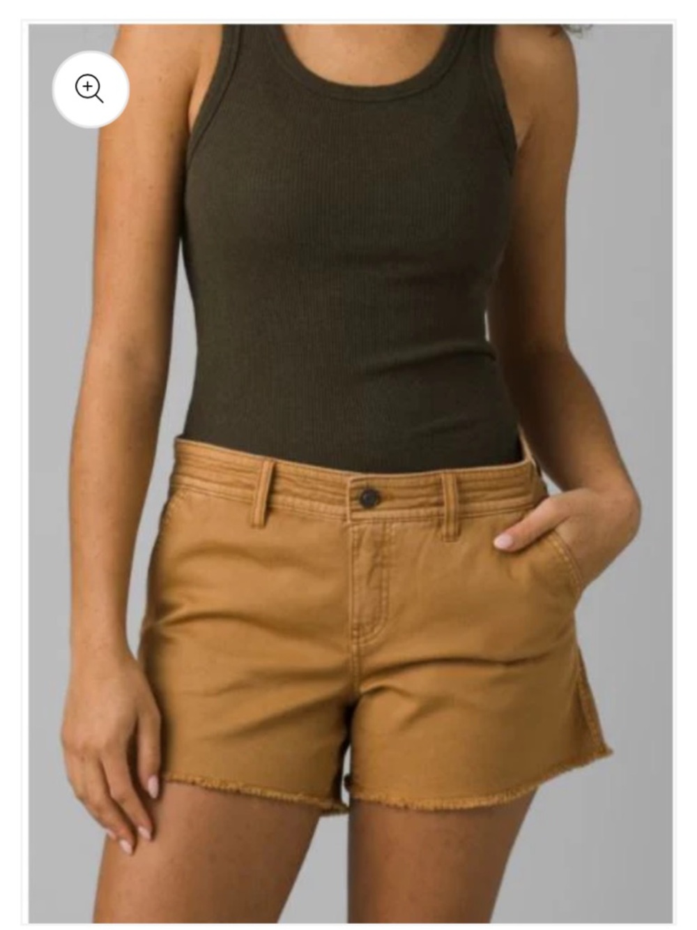 Prana Sancho Beige Shorts- cut off style